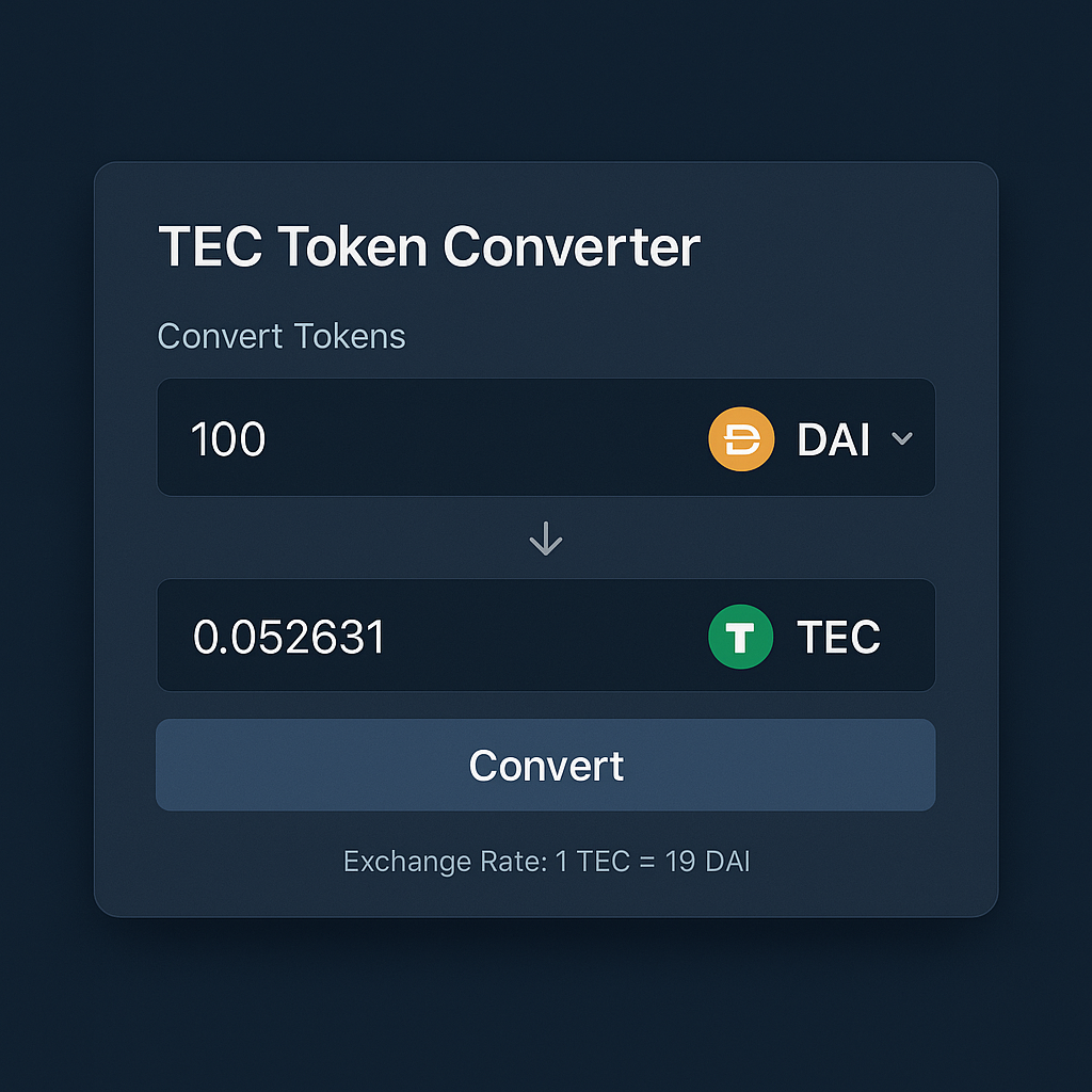 TEC Convert — Web3 Token Tool